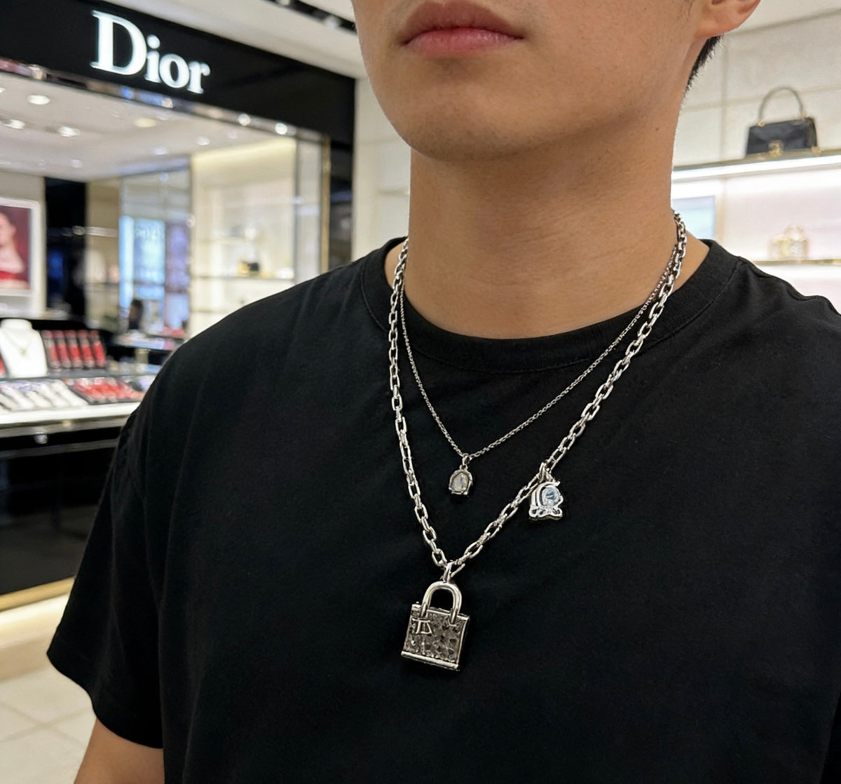 Dior Rectangular Tag Long Necklace - product image 6