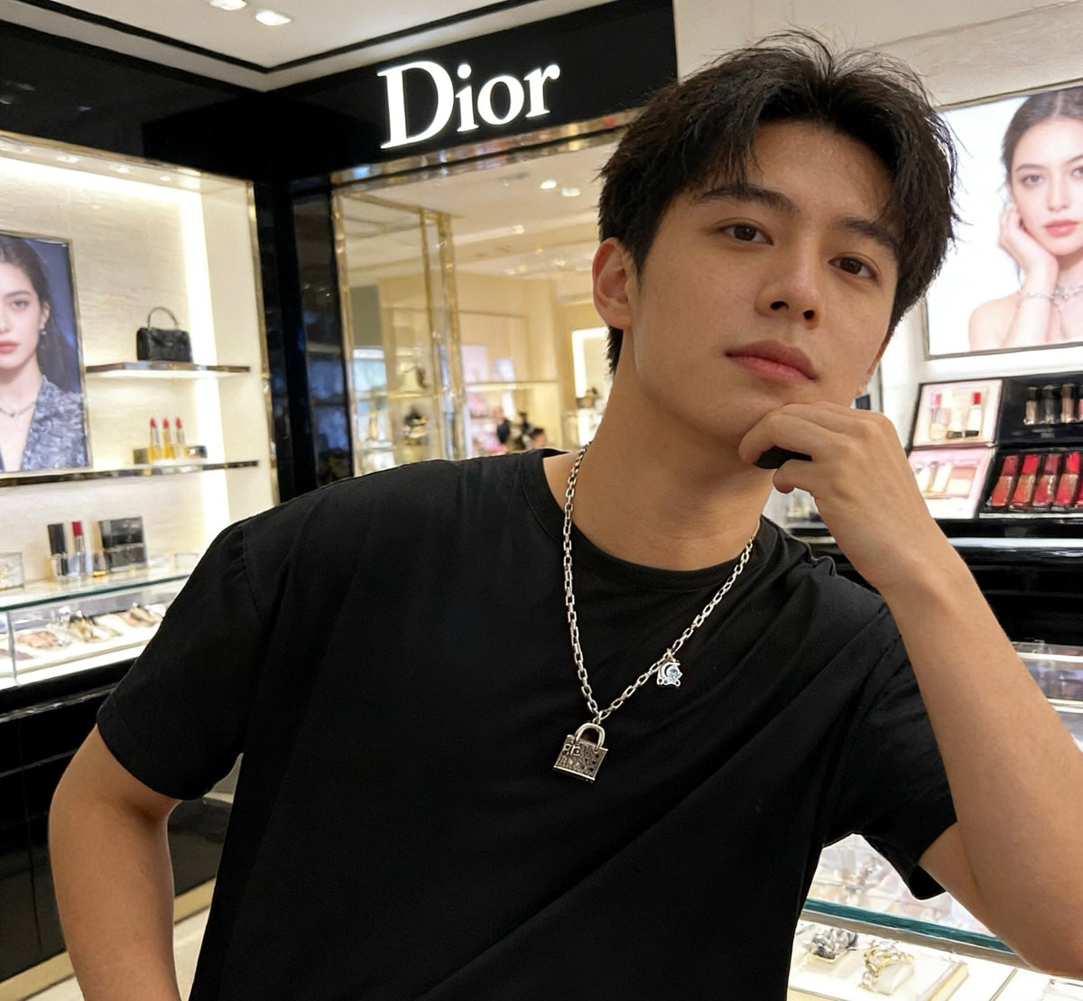 Dior Rectangular Tag Long Necklace - product image 9