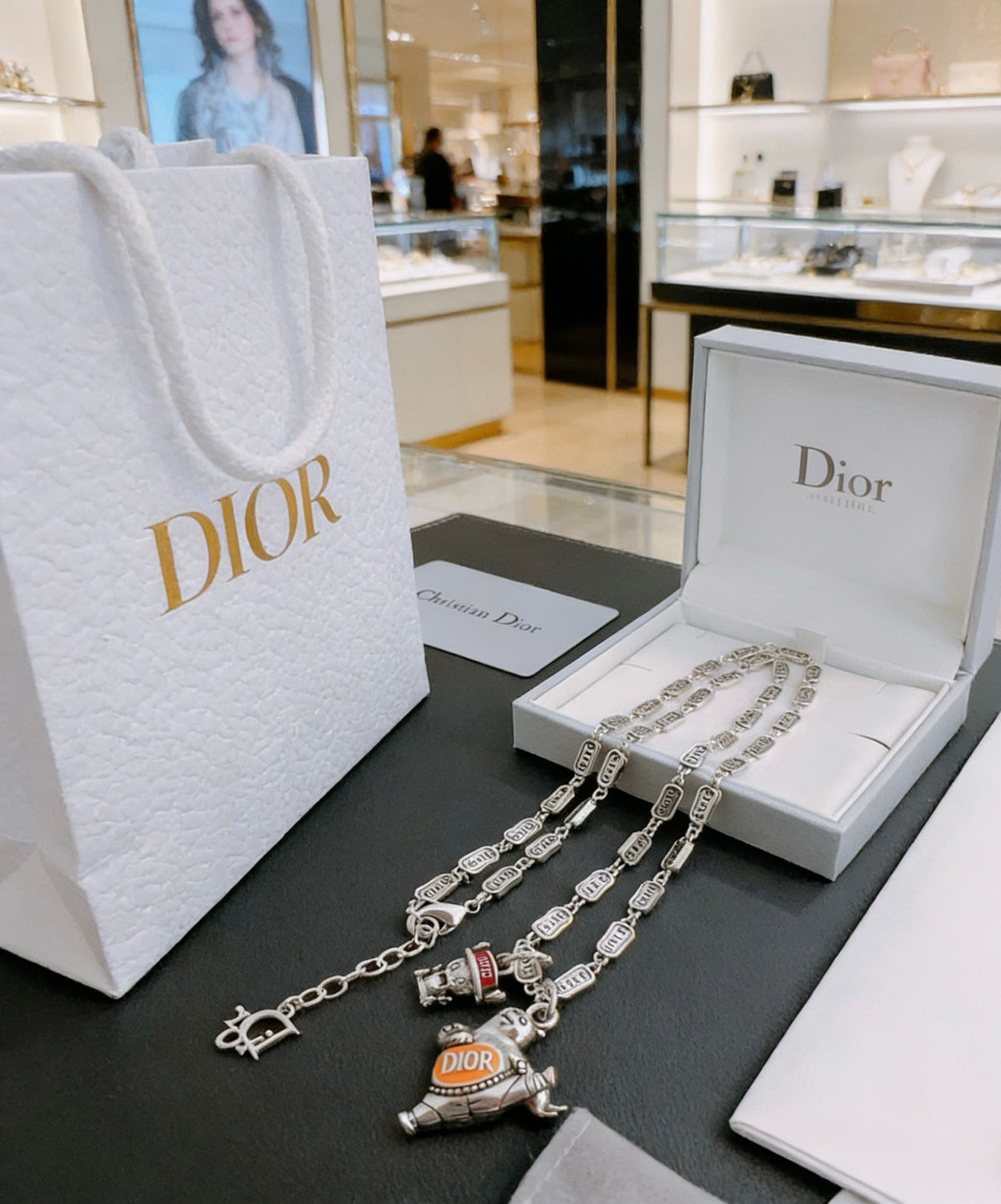 Dior Amber Medallion Long Chain Necklace - product image 3