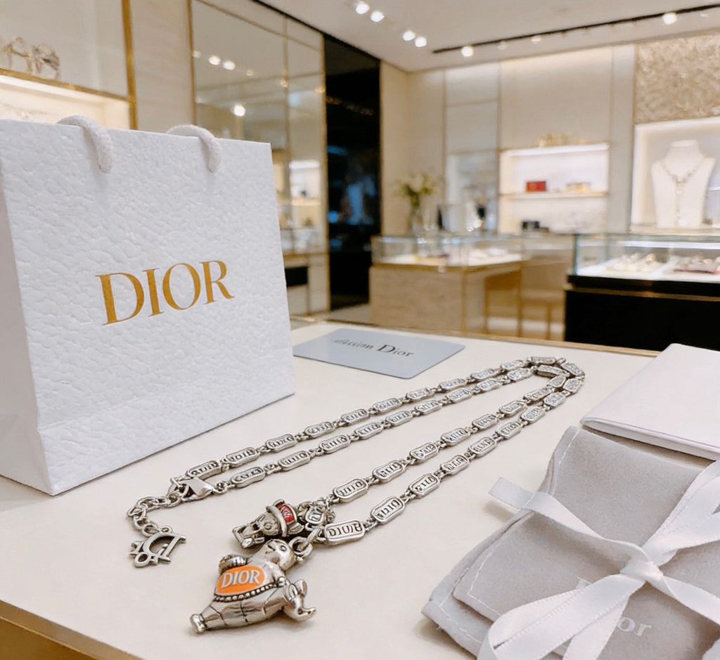 Dior Amber Medallion Long Chain Necklace - product image 1