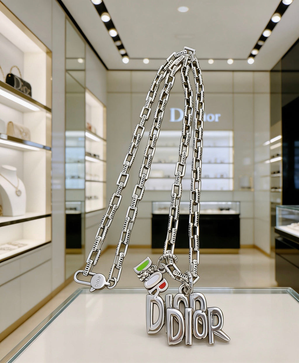 Dior Ornamental Pendant Long Chain Necklace - product image 8
