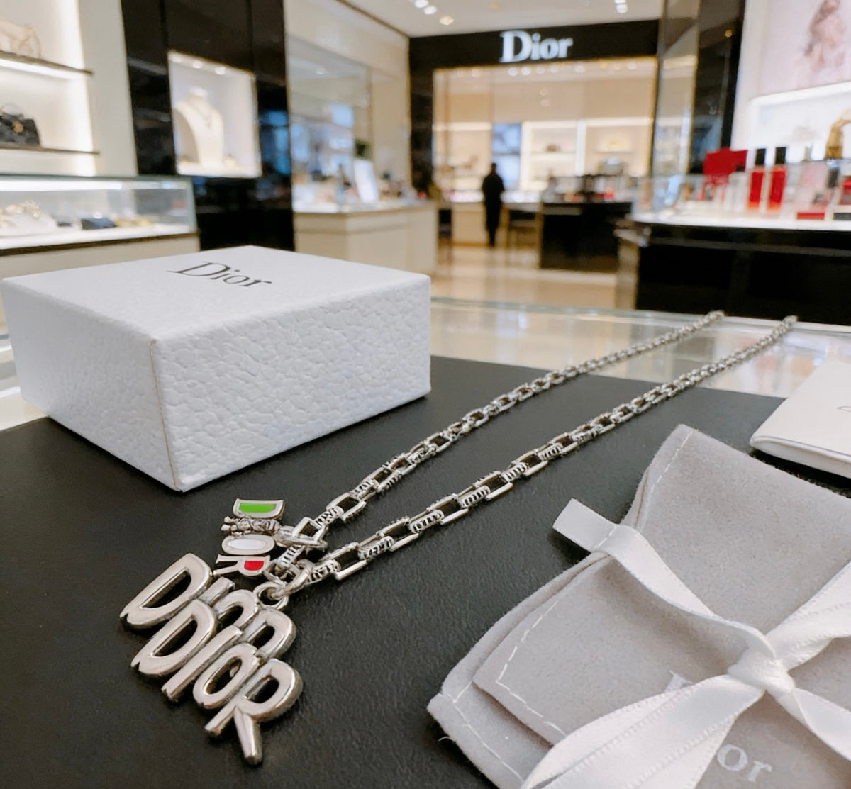 Dior Ornamental Pendant Long Chain Necklace - product image 3