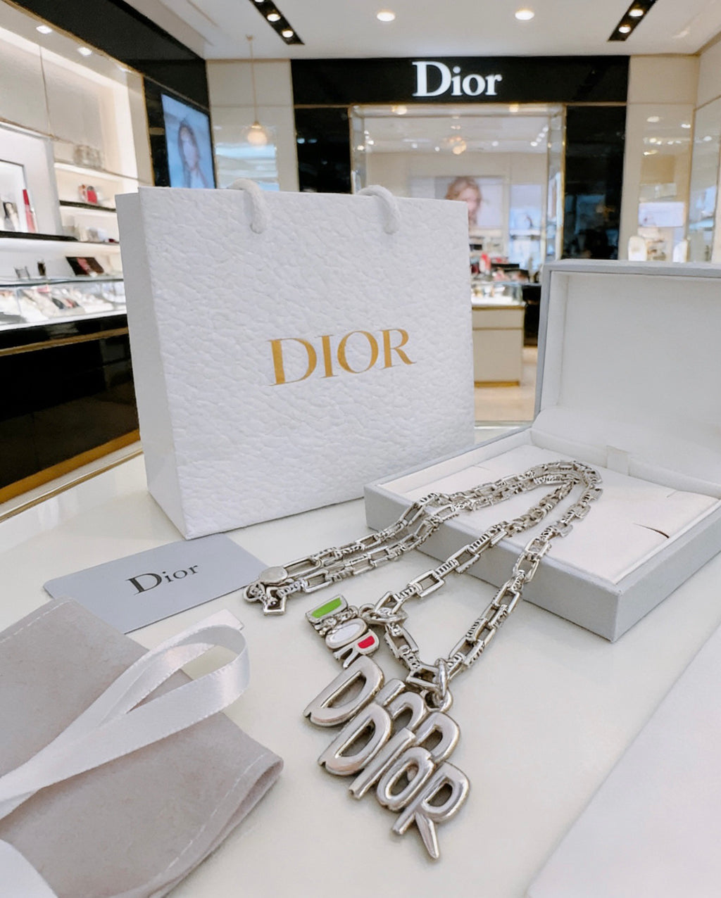 Dior Ornamental Pendant Long Chain Necklace - product image 5