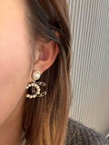 Chanel Gold-Tone Circular Charm Drop Earrings - album image 1