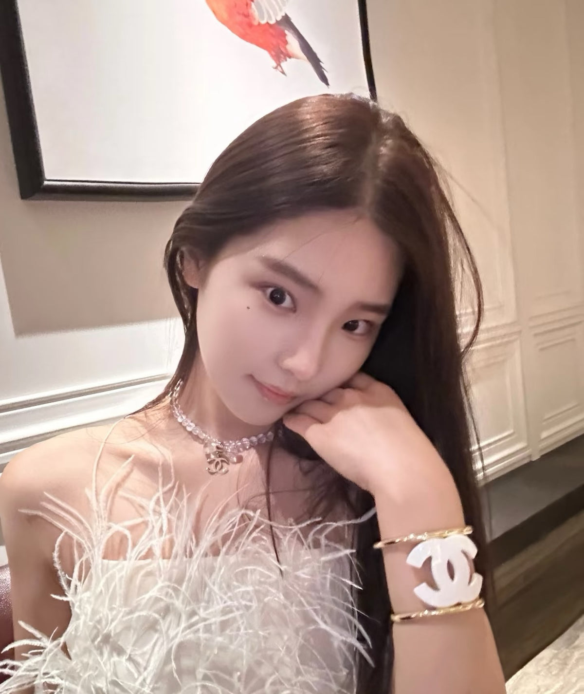 Chanel Resin White Open Bangle - album image 7