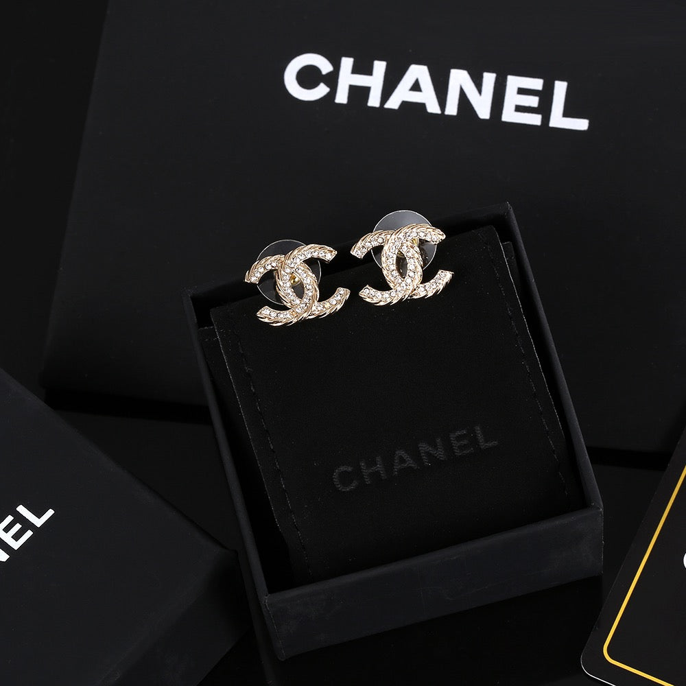Chanel Gold-Tone Crystal CC Brooch - album image 2