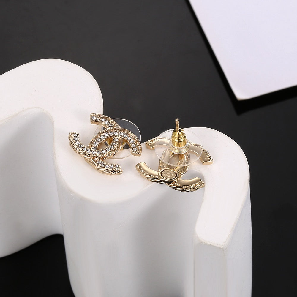 Chanel Gold-Tone Crystal CC Brooch - album image 7