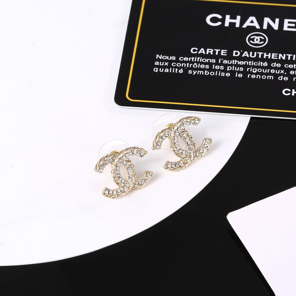 Chanel Gold-Tone Crystal CC Brooch - album image 3