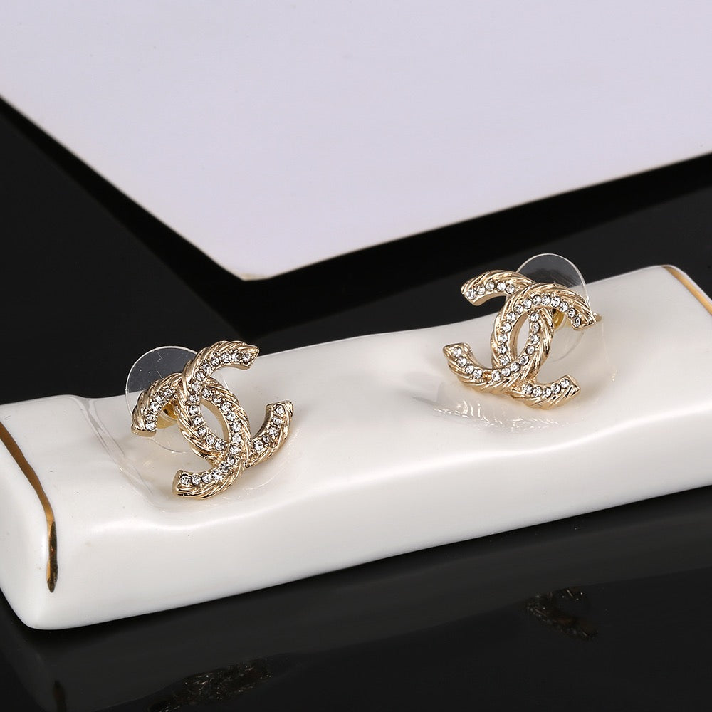 Chanel Gold-Tone Crystal CC Brooch - album image 4