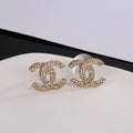 Chanel Gold-Tone Crystal CC Brooch - album image 1