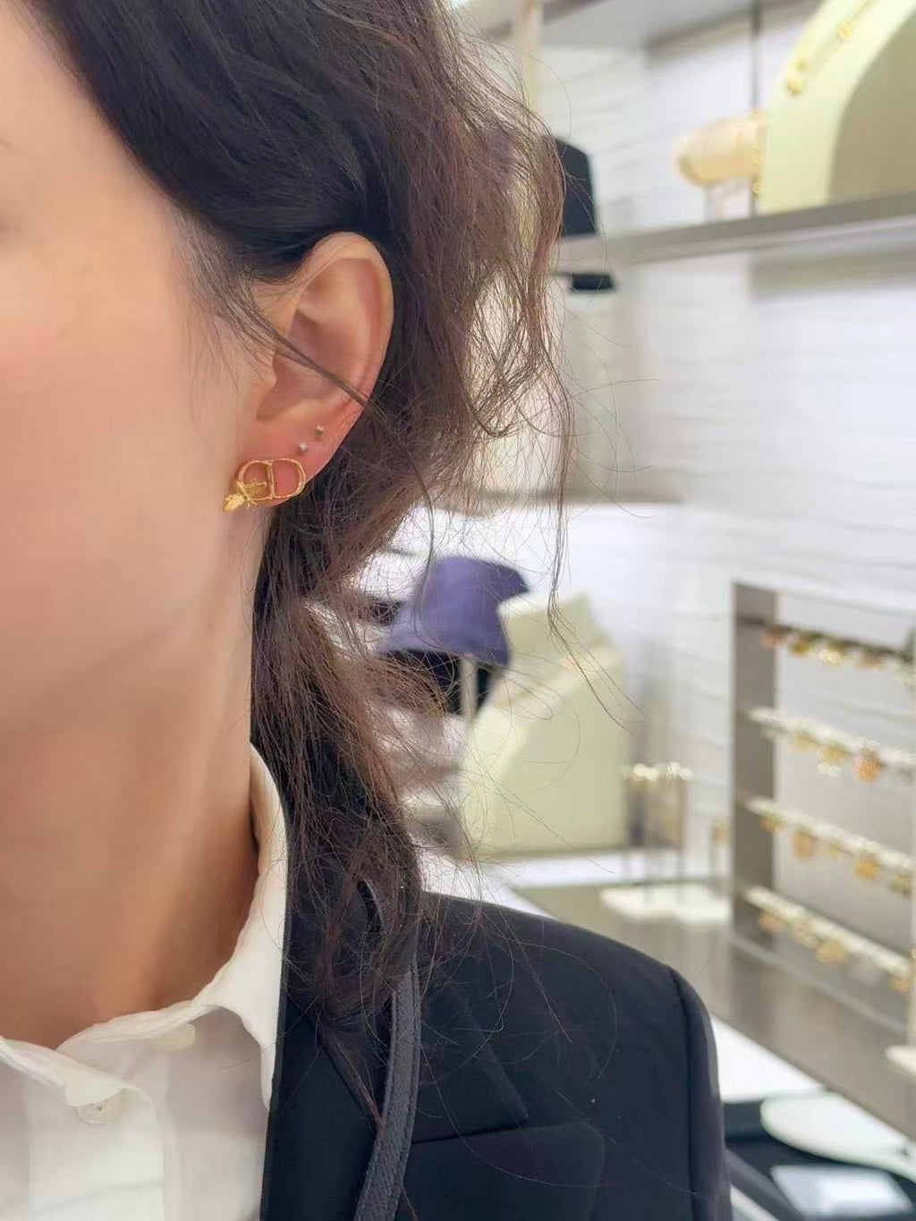 Dior Star-Accent CD Stud Earrings - product image 6