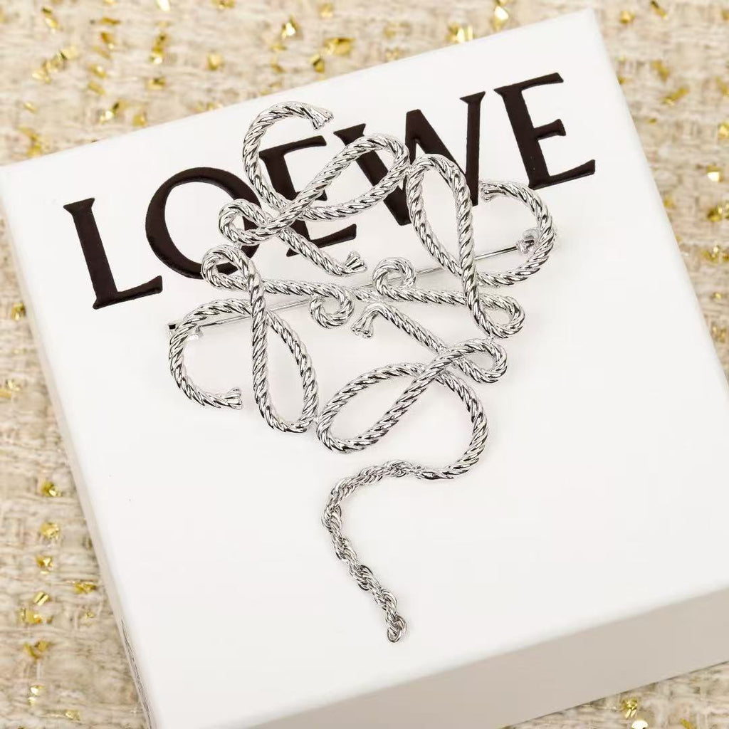 Loewe Gold-Tone Anagram Brooch - album image 6