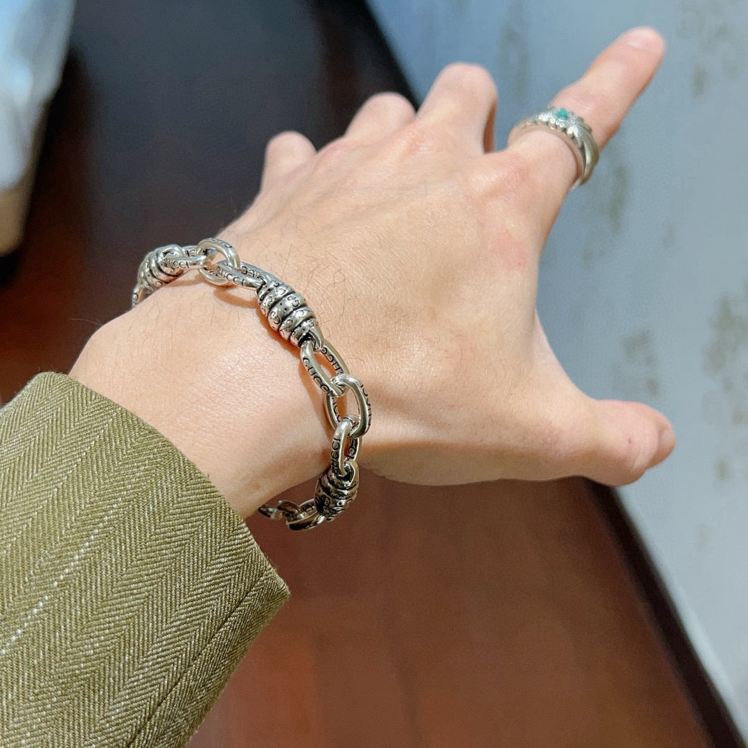 Gucci Silver-Tone Oval Link Bracelet with G Charm - album image 7