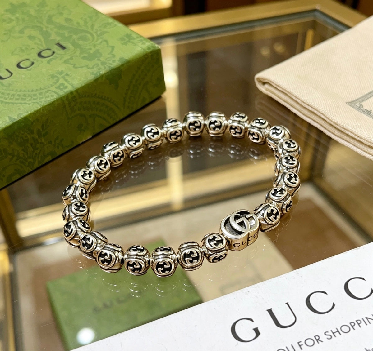 Gucci Anger Forest Interlocking G Antiqued Bracelet - album image 9