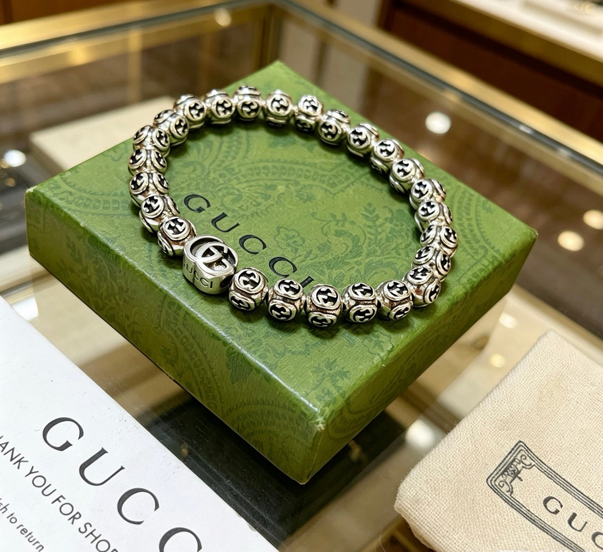 Gucci Anger Forest Interlocking G Antiqued Bracelet - album image 6