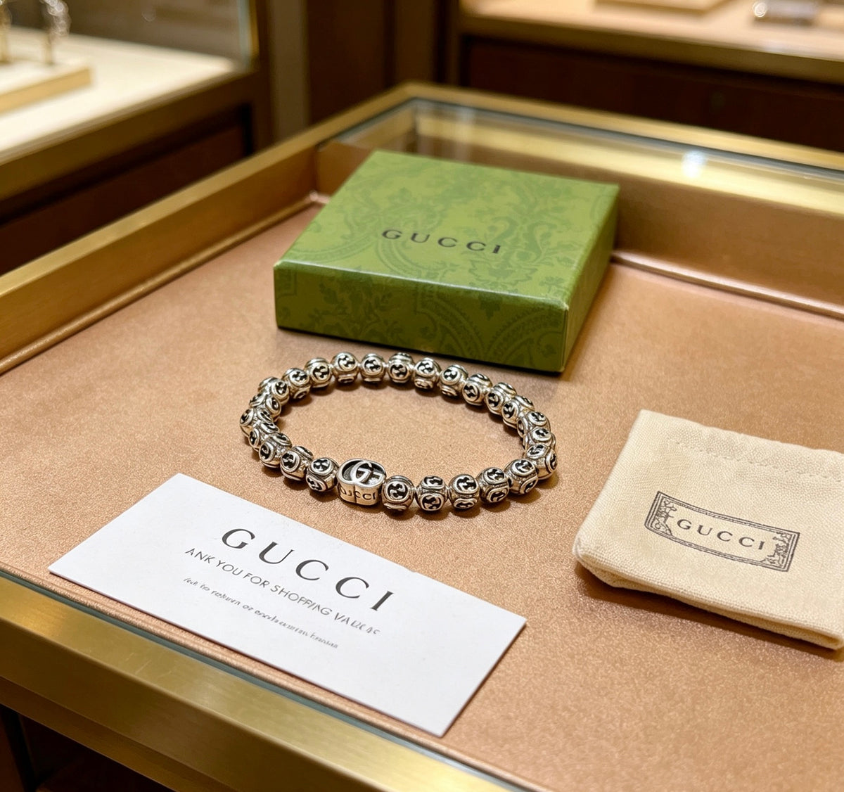 Gucci Anger Forest Interlocking G Antiqued Bracelet - album image 8