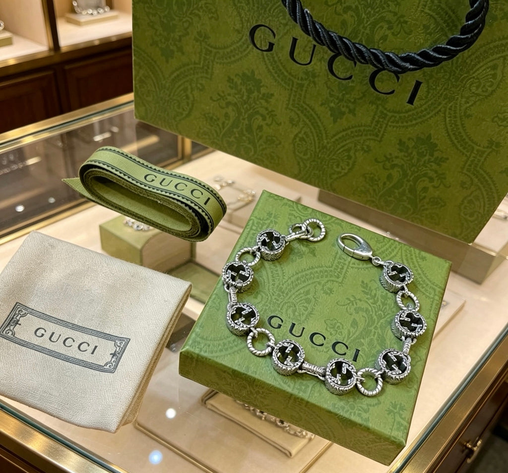 Gucci Silver-Tone Dark Crystal and G Link Bracelet - album image 5