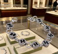 Gucci Silver-Tone Dark Crystal and G Link Bracelet - album image 1