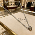 Gucci Anger Forest Interlocking G Antiqued Chain Necklace - album image 1
