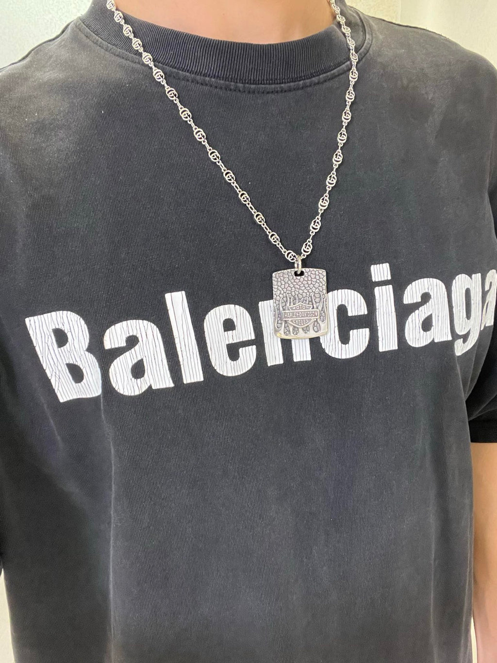 Gucci Anger Forest Interlocking G Antiqued Chain Necklace - album image 7