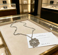 Gucci Anger Forest Interlocking G Antique Silver-Tone Silver-Tone Antiqued Chain Necklace - album image 1