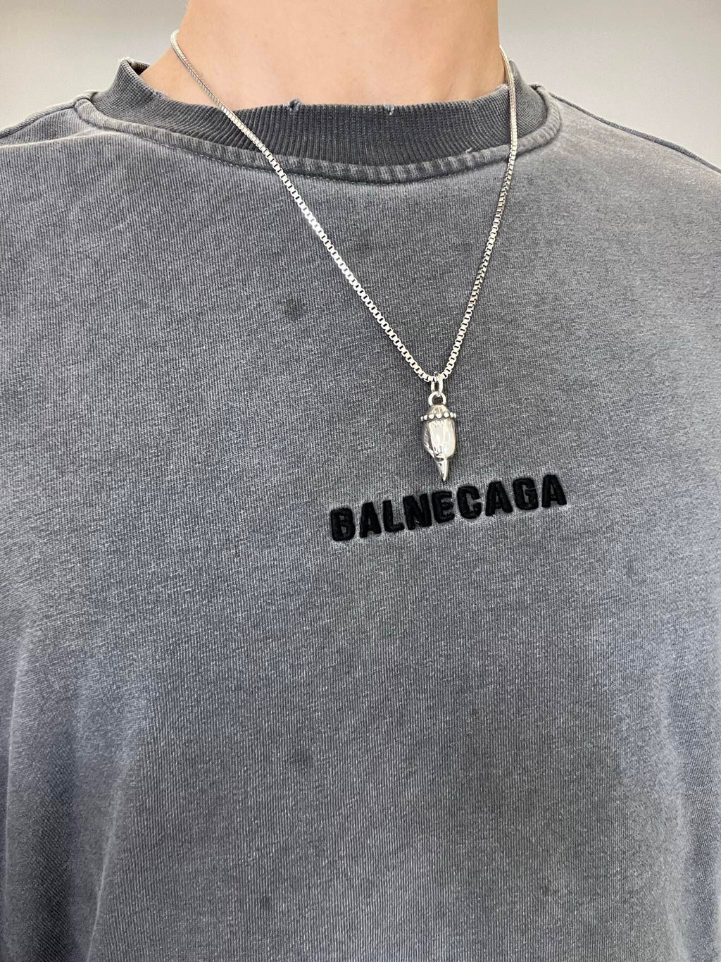 Gucci Anger Forest Interlocking G Antique Silver-Tone Silver-Tone Antiqued Chain Necklace - album image 3