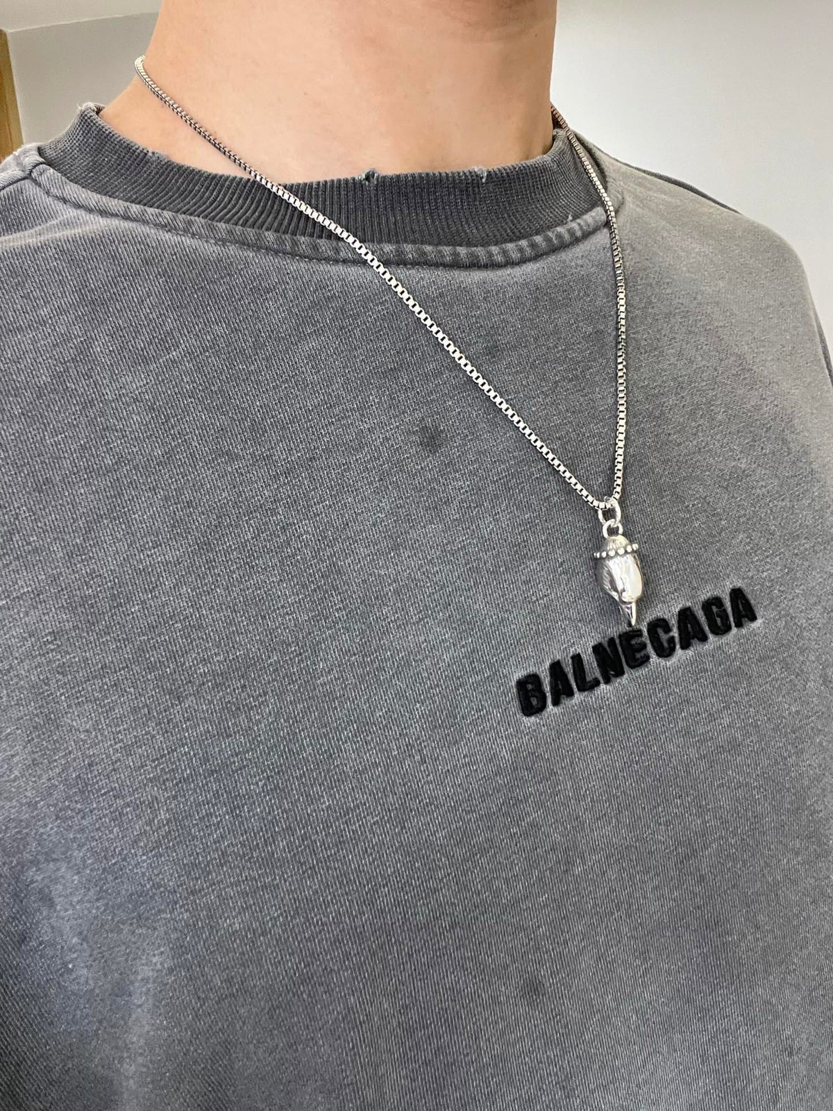 Gucci Anger Forest Interlocking G Antique Silver-Tone Silver-Tone Antiqued Chain Necklace - album image 7
