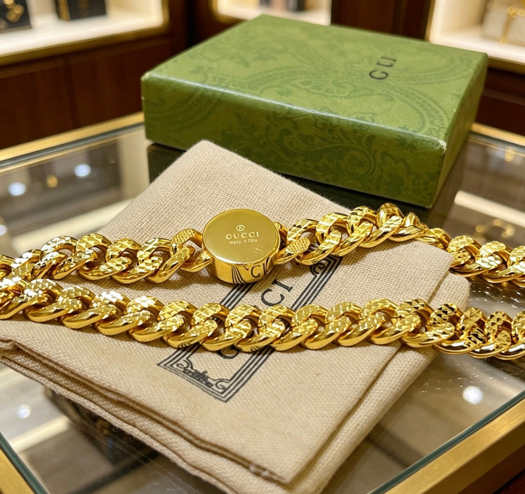 Gucci Anger Forest Interlocking G Antiqued Chain Necklace - album image 8