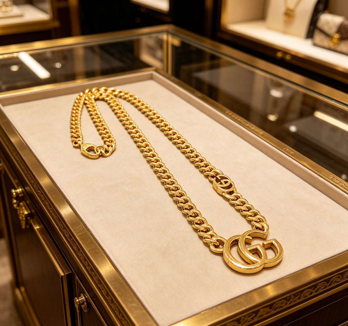Gucci Anger Forest Interlocking G Antiqued Chain Necklace - album image 7