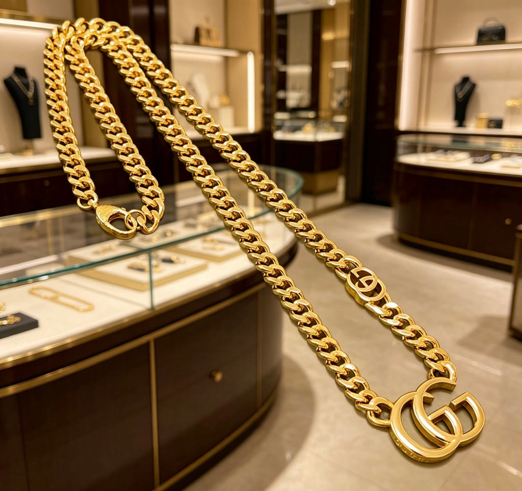 Gucci Anger Forest Interlocking G Antiqued Chain Necklace - album image 9