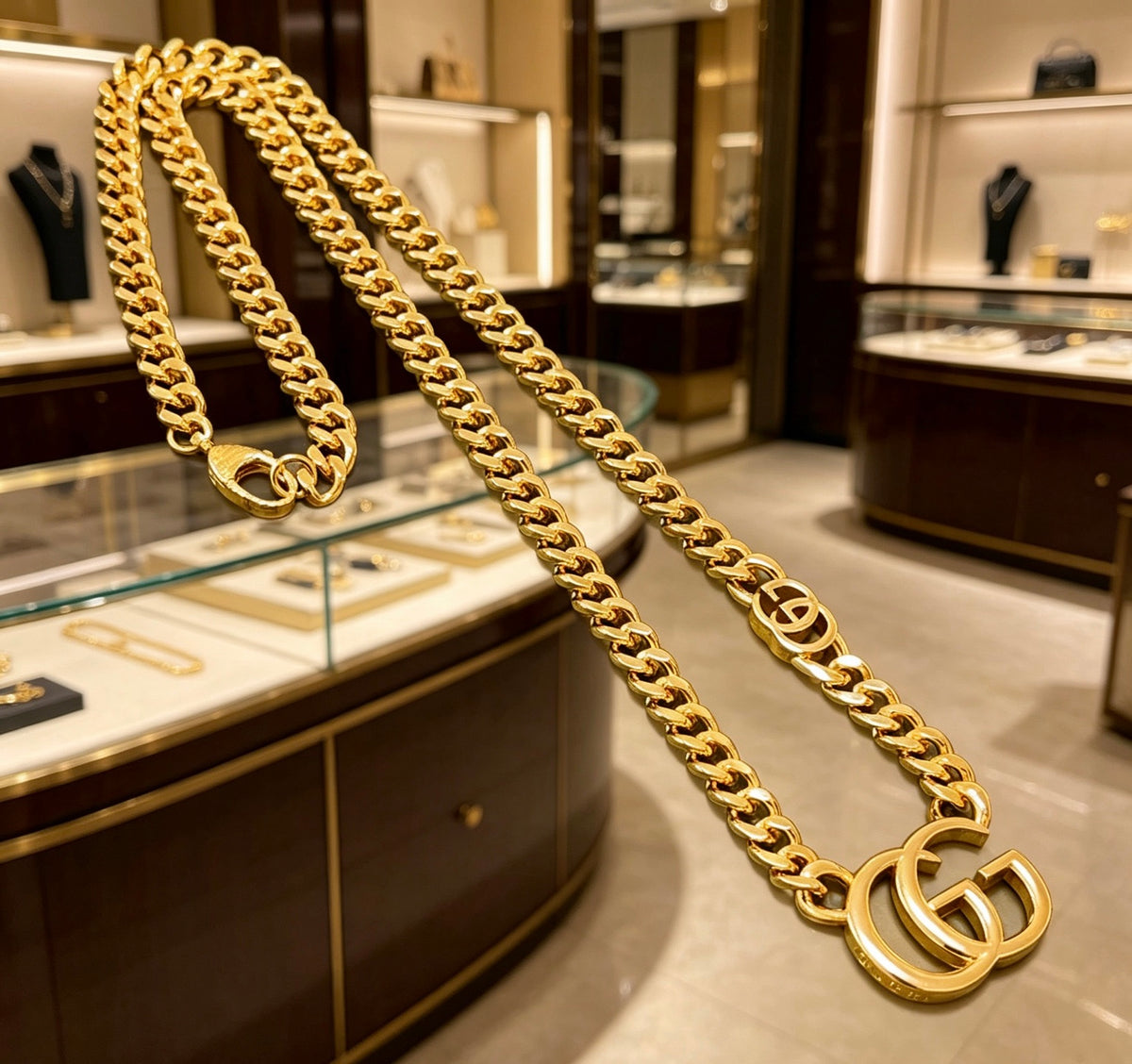 Gucci Anger Forest Interlocking G Antiqued Chain Necklace - album image 9