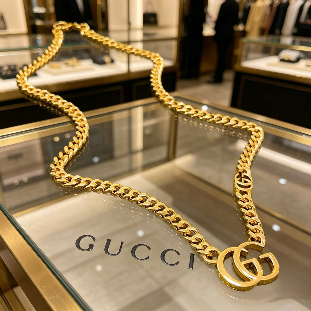 Gucci Anger Forest Interlocking G Antiqued Chain Necklace - album image 4