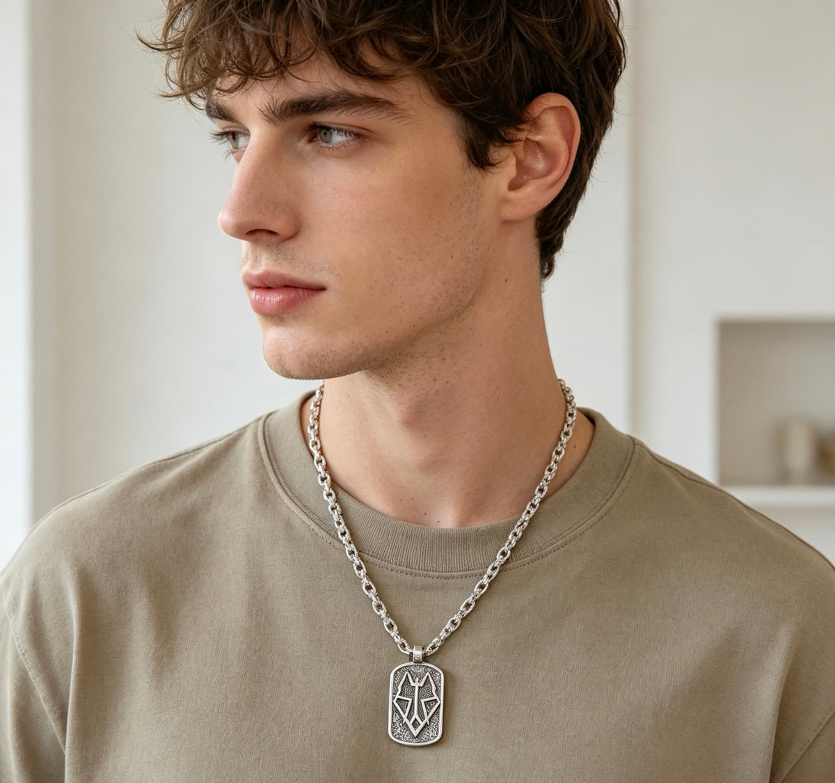 Gucci Anger Forest Interlocking G Antiqued Chain Necklace - album image 3