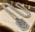 Gucci Anger Forest Interlocking G Antiqued Chain Necklace - album image 1