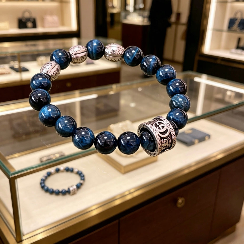 Gucci Anger Forest Interlocking G Tiger Eye Antiqued Bracelet - album image 9