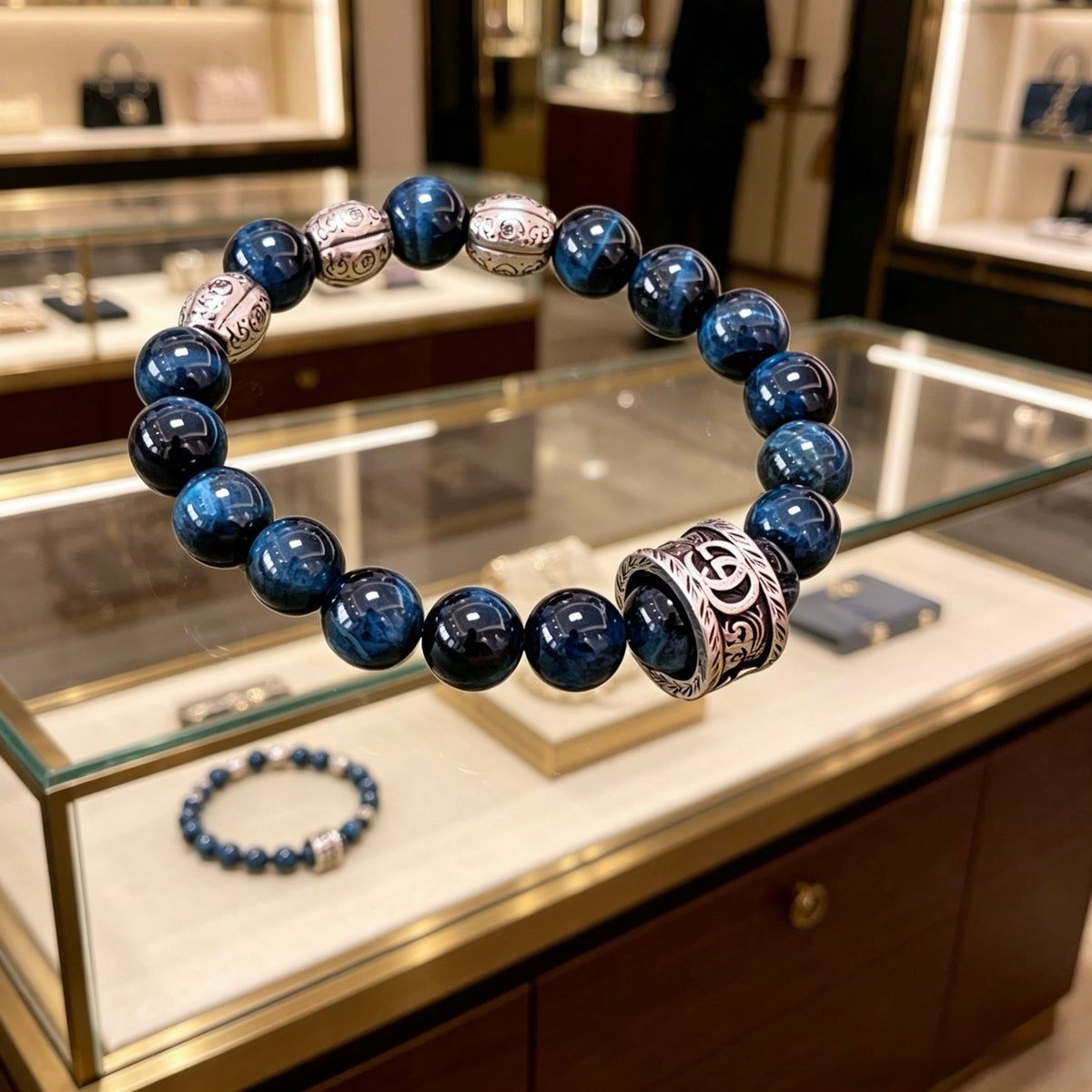 Gucci Anger Forest Interlocking G Tiger Eye Antiqued Bracelet - album image 9