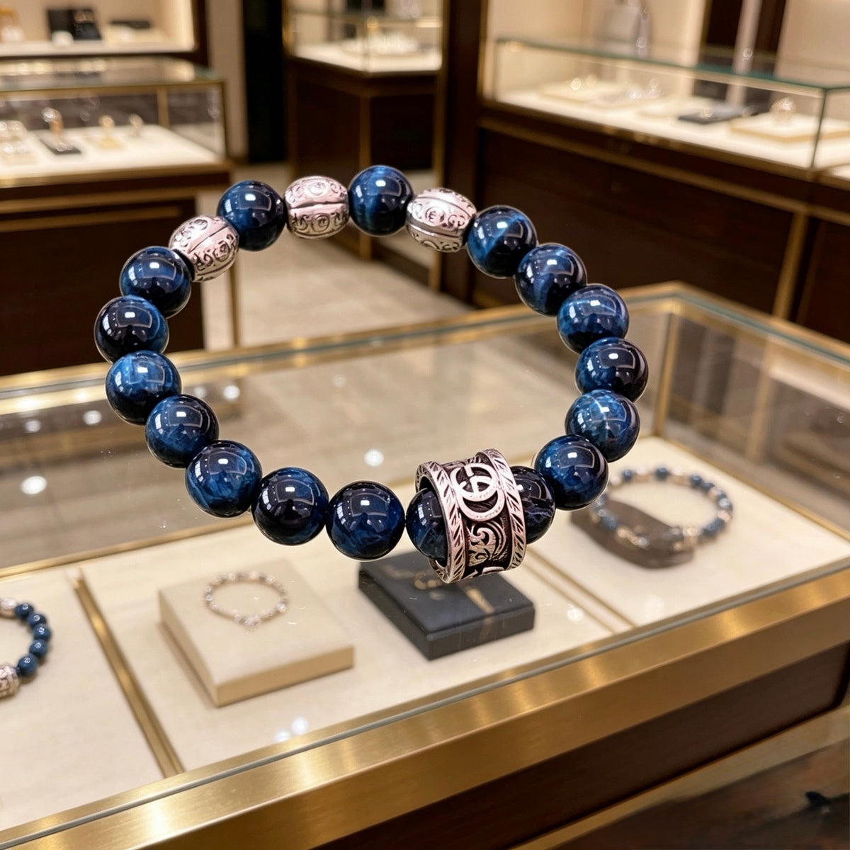 Gucci Anger Forest Interlocking G Tiger Eye Antiqued Bracelet - album image 6