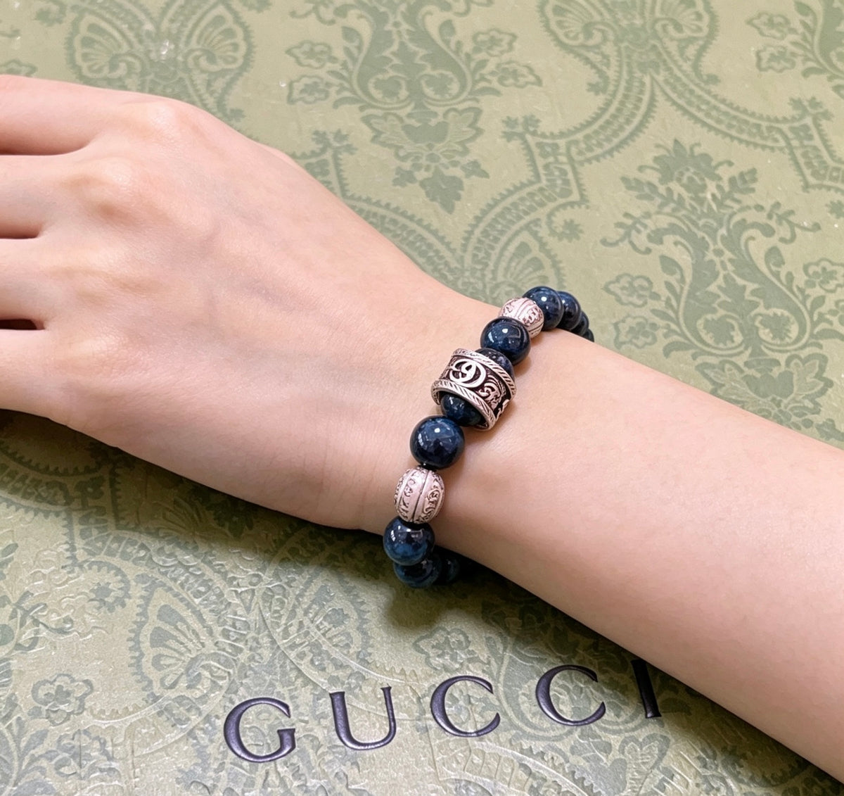 Gucci Anger Forest Interlocking G Tiger Eye Antiqued Bracelet - album image 3