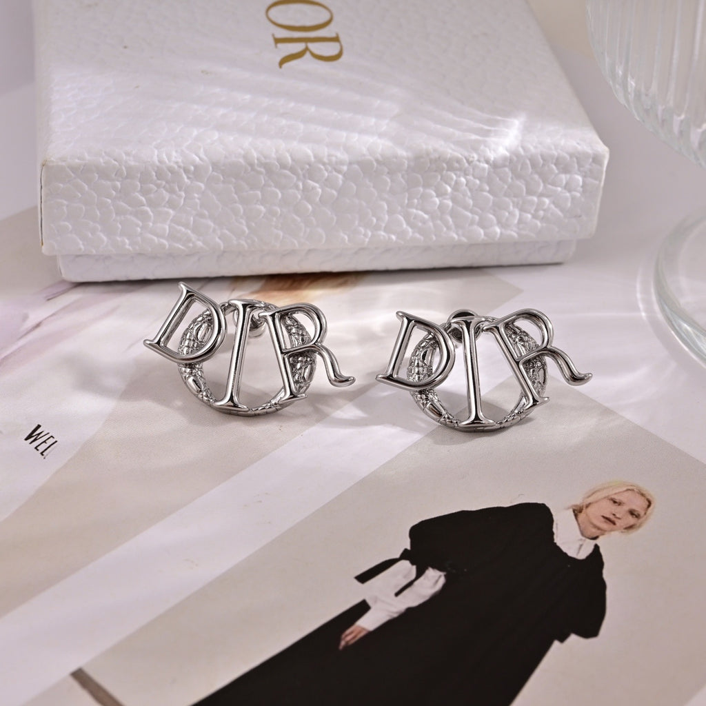 Dior Silver-Tone Folded Ribbon Earrings - product image 2