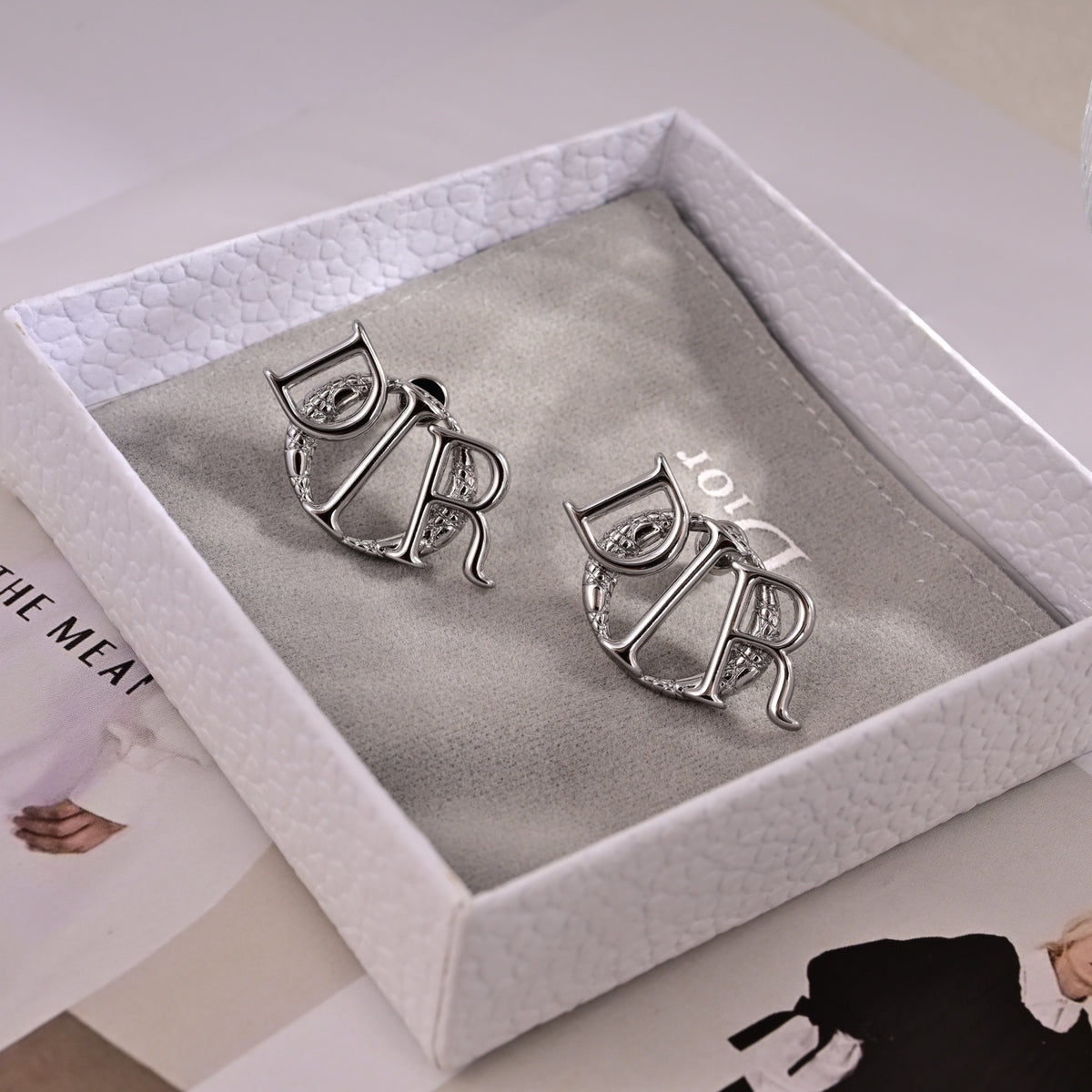 Dior Silver-Tone Folded Ribbon Earrings - product image 1