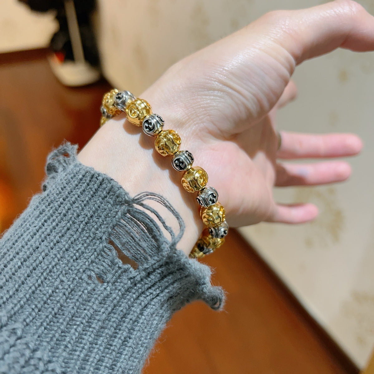 Gucci Anger Forest Interlocking G Antiqued Bracelet - album image 4