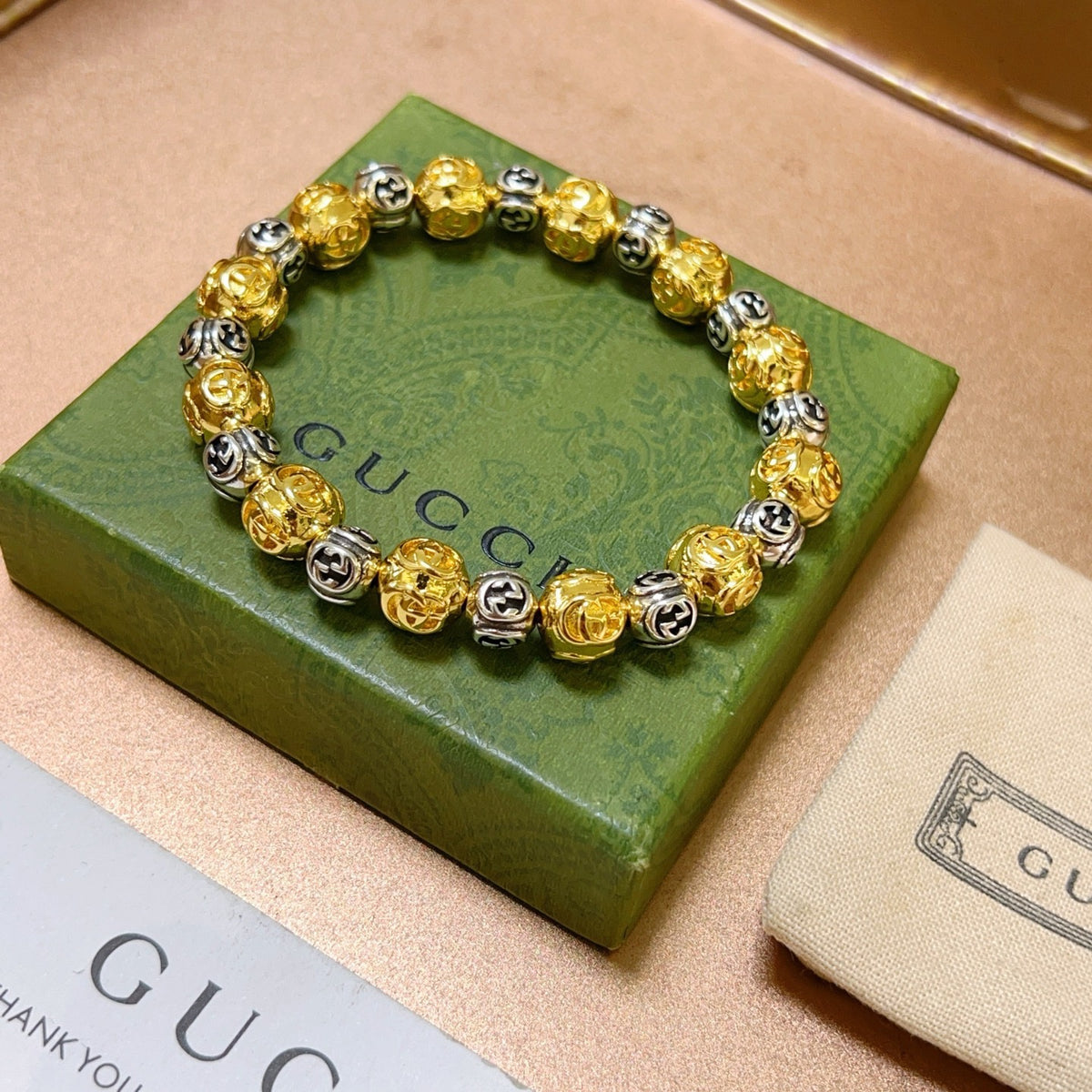 Gucci Anger Forest Interlocking G Antiqued Bracelet - album image 2