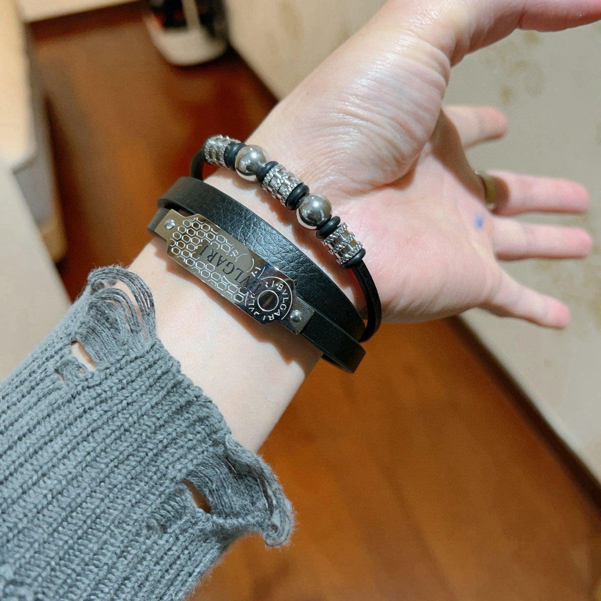 Bvlgari Black Crystal Double-Band Bracelet - album image 4