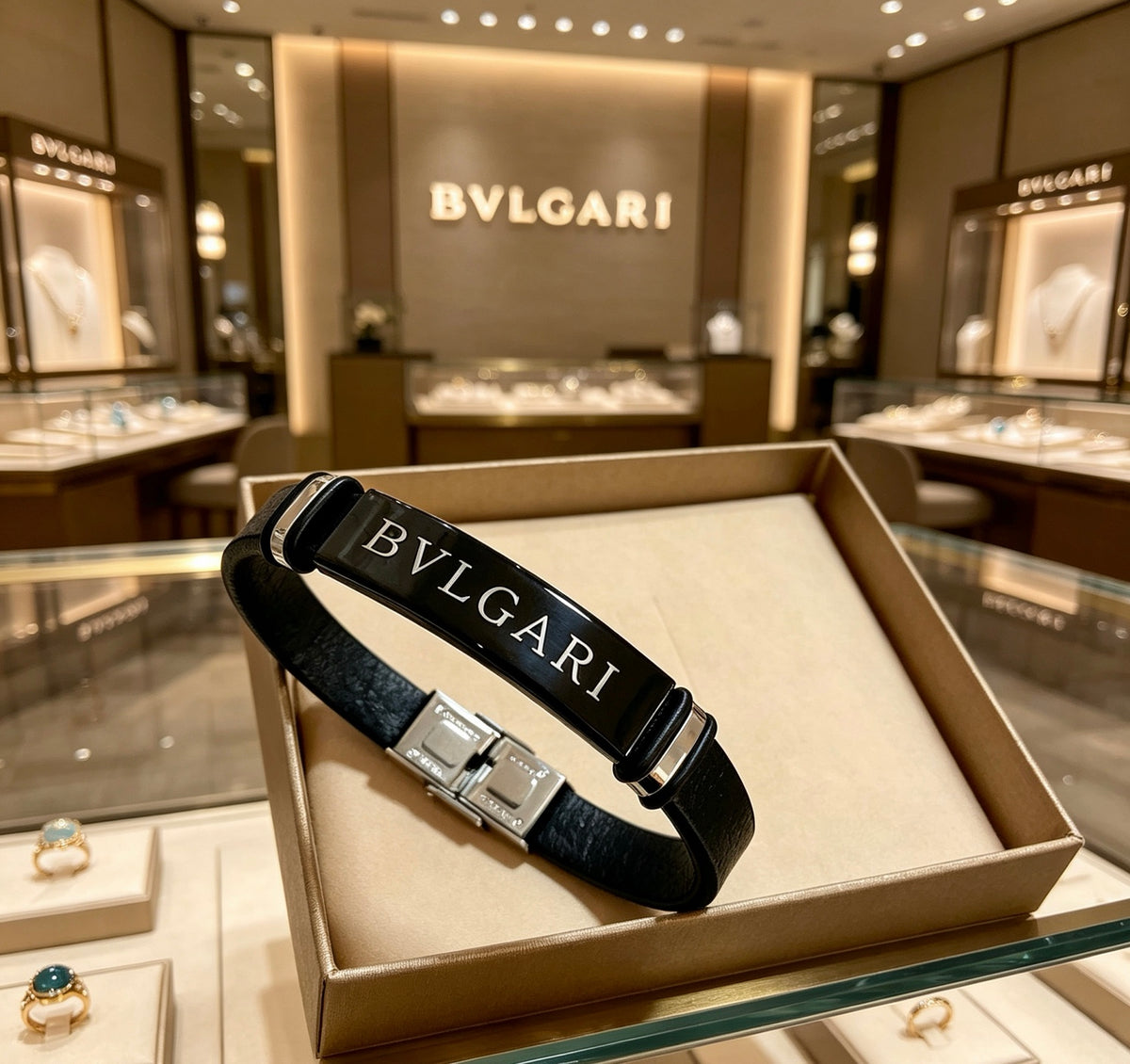 Bvlgari Black Slim Letter Bangle - album image 5