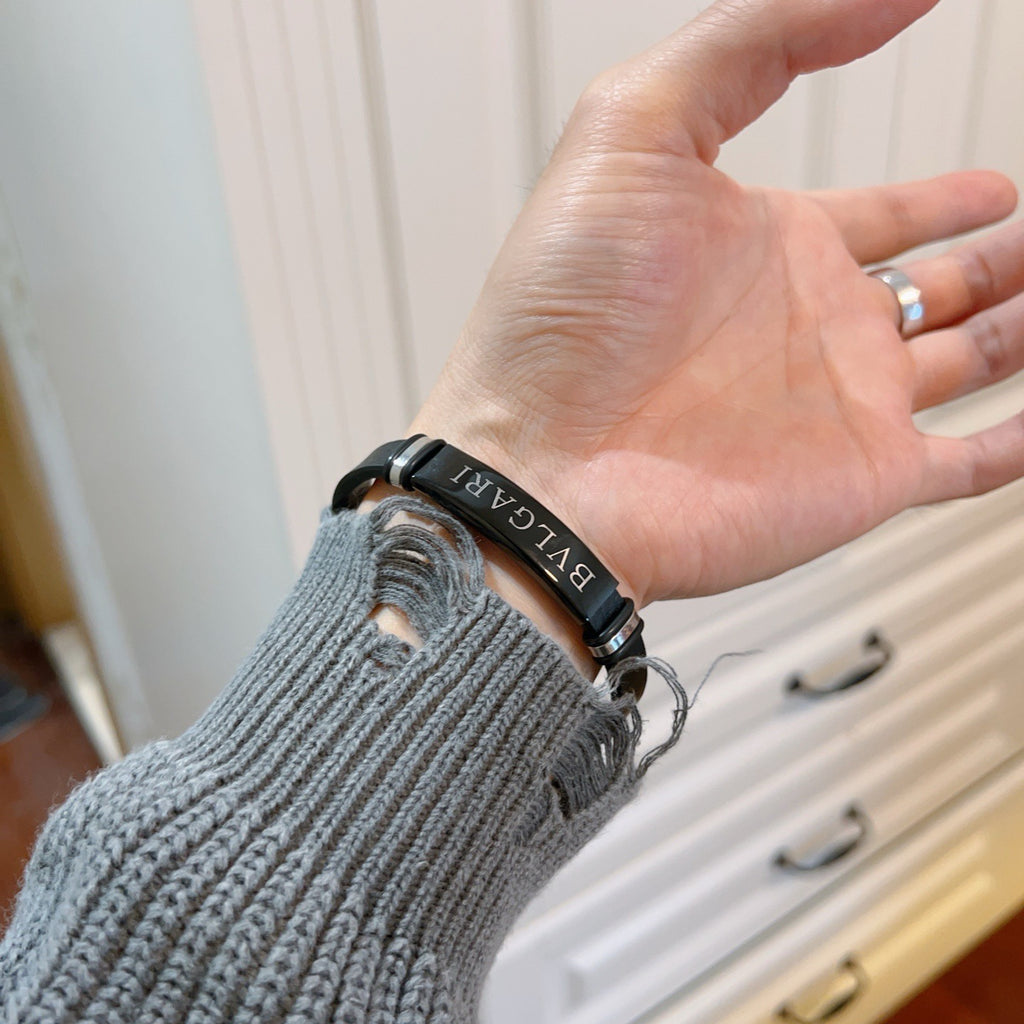 Bvlgari Black Slim Letter Bangle - album image 4