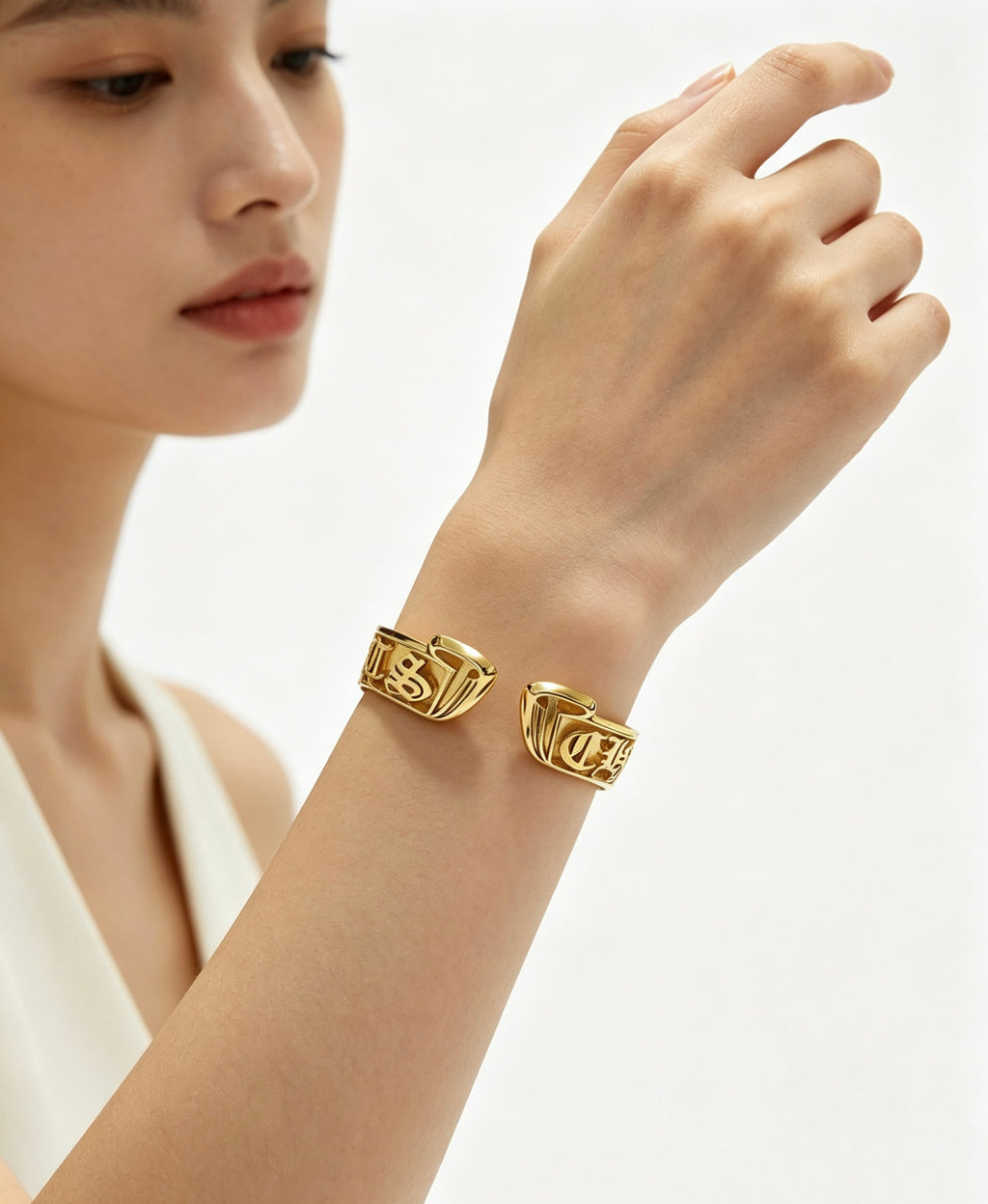 Chrome Hearts Engraved Open Cuff Bracelet - album image 8