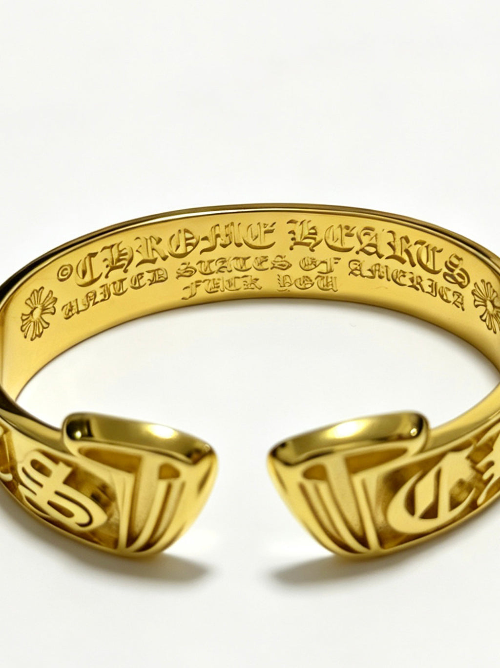 Chrome Hearts Engraved Open Cuff Bracelet - album image 6