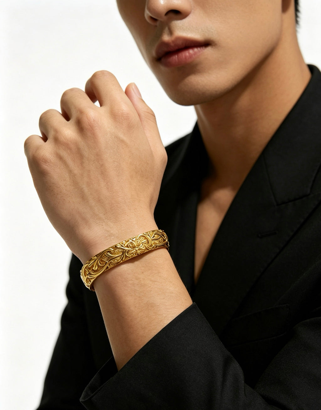 Chrome Hearts Gold-Tone Wide Engraved Cuff - album image 9