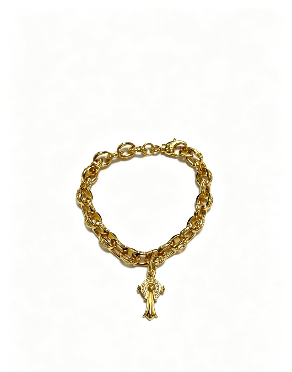 Chrome Hearts Gold-Tone Scroll Charm Bracelet - album image 1