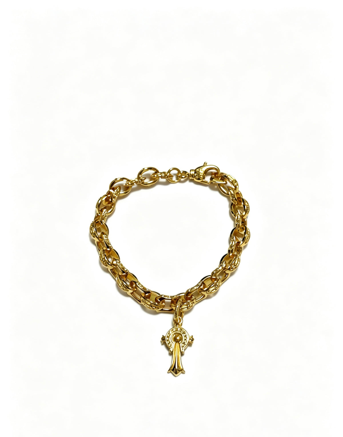 Chrome Hearts Gold-Tone Scroll Charm Bracelet - album image 1